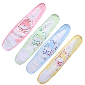 exceart 4pcs baby belly binder cartoon umbilical cord band navel band abdominal binder wrap belly band,hernia belt for newborn baby infant