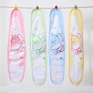 EXCEART 4pcs Baby Belly Binder Cartoon Umbilical Cord Band Navel Band Abdominal Binder Wrap belly band,hernia belt for Newborn Baby Infant