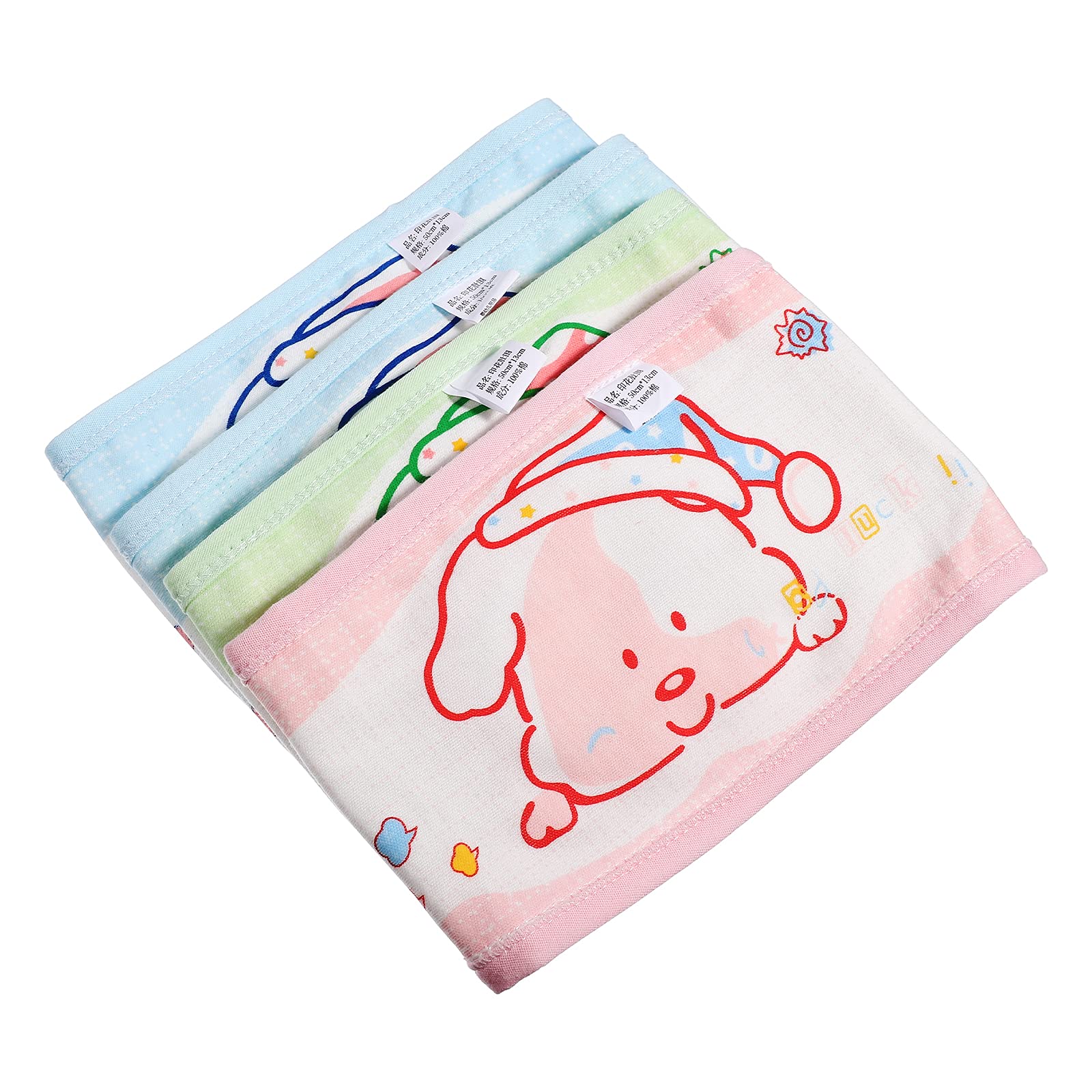 EXCEART 4pcs Baby Belly Binder Cartoon Umbilical Cord Band Navel Band Abdominal Binder Wrap belly band,hernia belt for Newborn Baby Infant