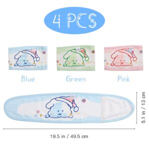 EXCEART 4pcs Baby Belly Binder Cartoon Umbilical Cord Band Navel Band Abdominal Binder Wrap belly band,hernia belt for Newborn Baby Infant