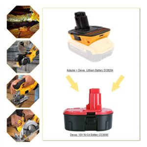 TPDL DCA1820 Battery Adapter Replace for Dewalt 18V to 20V Lithium Ion Battery Converter, Work for Dewalt 18V Nicad & Nimh Battery Power Tools (2 Packs)