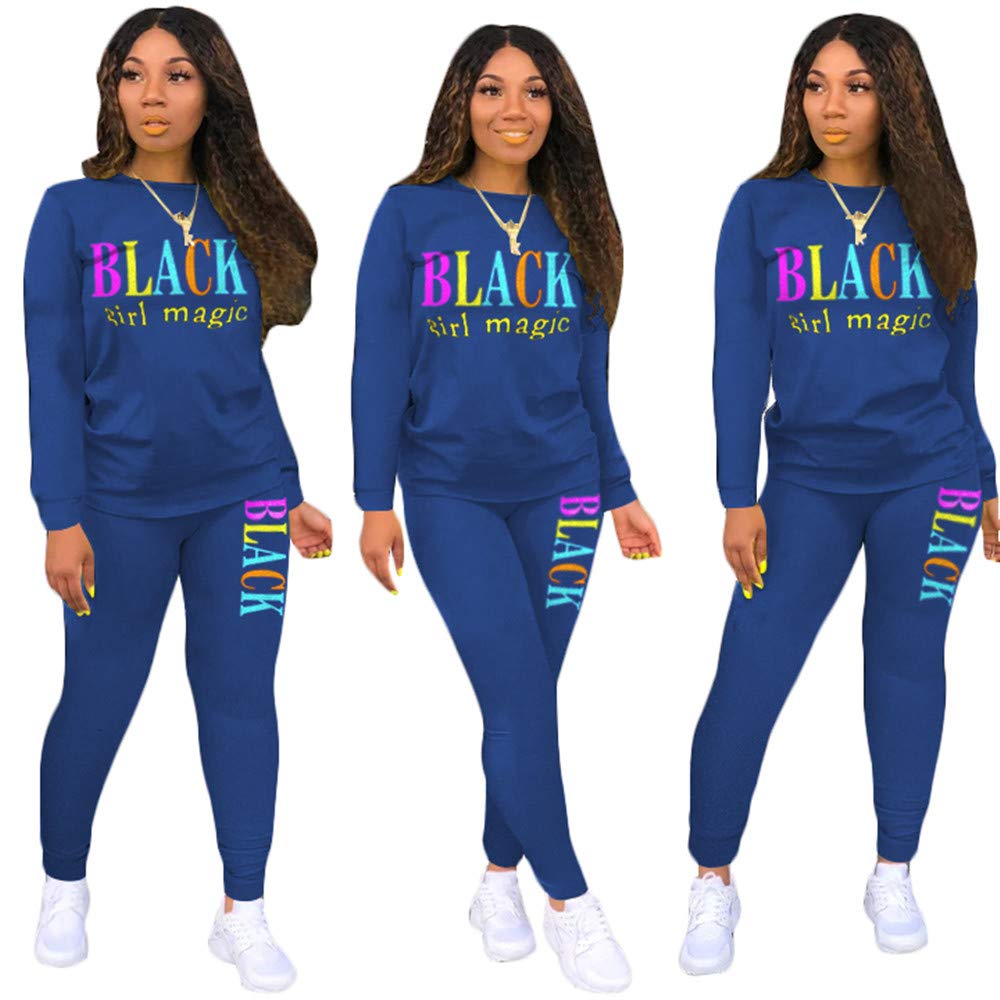 Remelon Women Two Piece Outfits Sweatsuit - Casual Long Sleeve Pullover Top Bodycon Pants Sets Loungewear Tracksuits