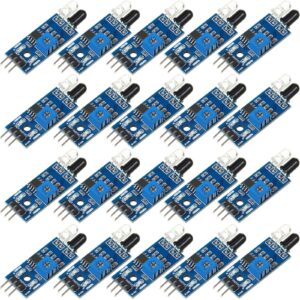 frienda 20 pieces ir infrared obstacle avoidance sensor module 3-wire reflective photoelectric sensor module compatible with arduino/raspberry pi 3/smart car robot