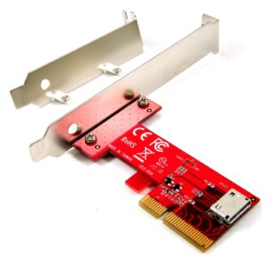 Ableconn PEX-OL153 PCIe OCuLink SFF-8612 Adapter Card - PCI Express 4.0 4-Lane Card - Oculink to PCIe