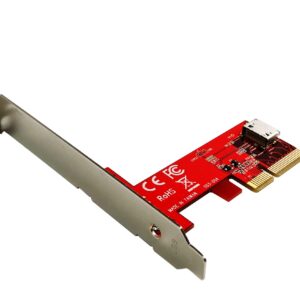 Ableconn PEX-OL153 PCIe OCuLink SFF-8612 Adapter Card - PCI Express 4.0 4-Lane Card - Oculink to PCIe