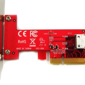 Ableconn PEX-OL153 PCIe OCuLink SFF-8612 Adapter Card - PCI Express 4.0 4-Lane Card - Oculink to PCIe