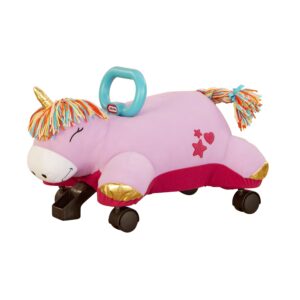little tikes unicorn pillow racer, soft plush ride-on toy for kids ages 1.5 years and up, large, pink