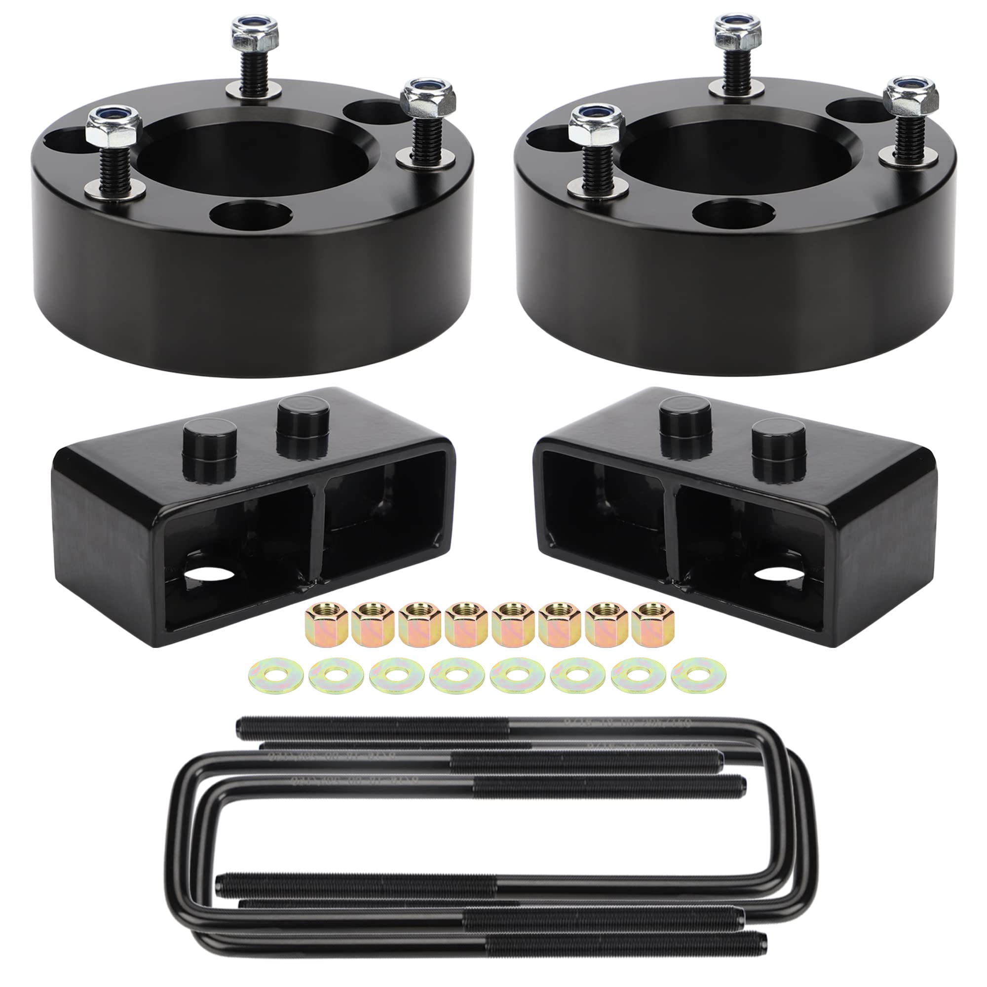 Leveling Lift Kits Compatible with 2004-2020 F150, 3 inch Front+2 inch Rear Strut Spacers Leveling Kit for F150 2WD 4WD