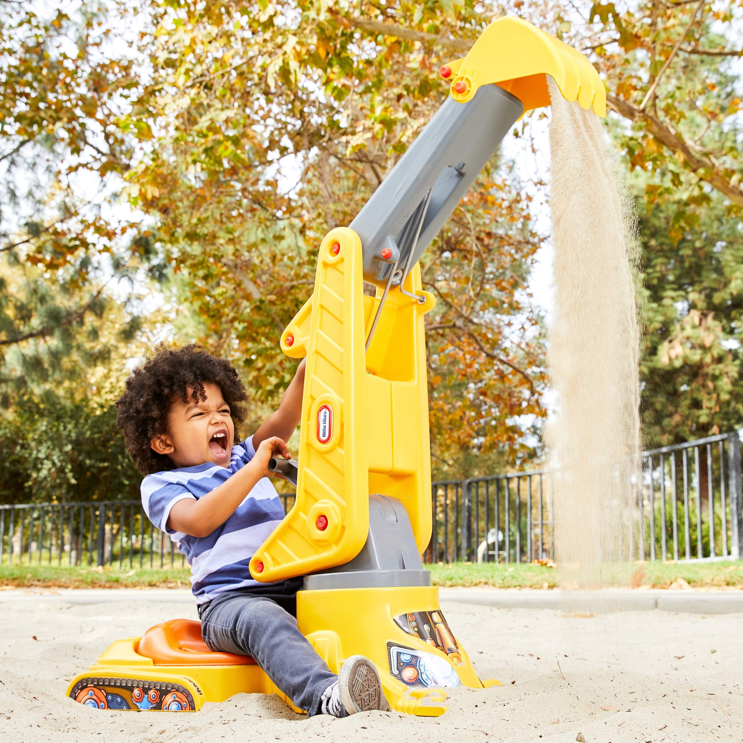 Little Tikes You Drive Excavator Sand Toy kids can sit, scoop and dump