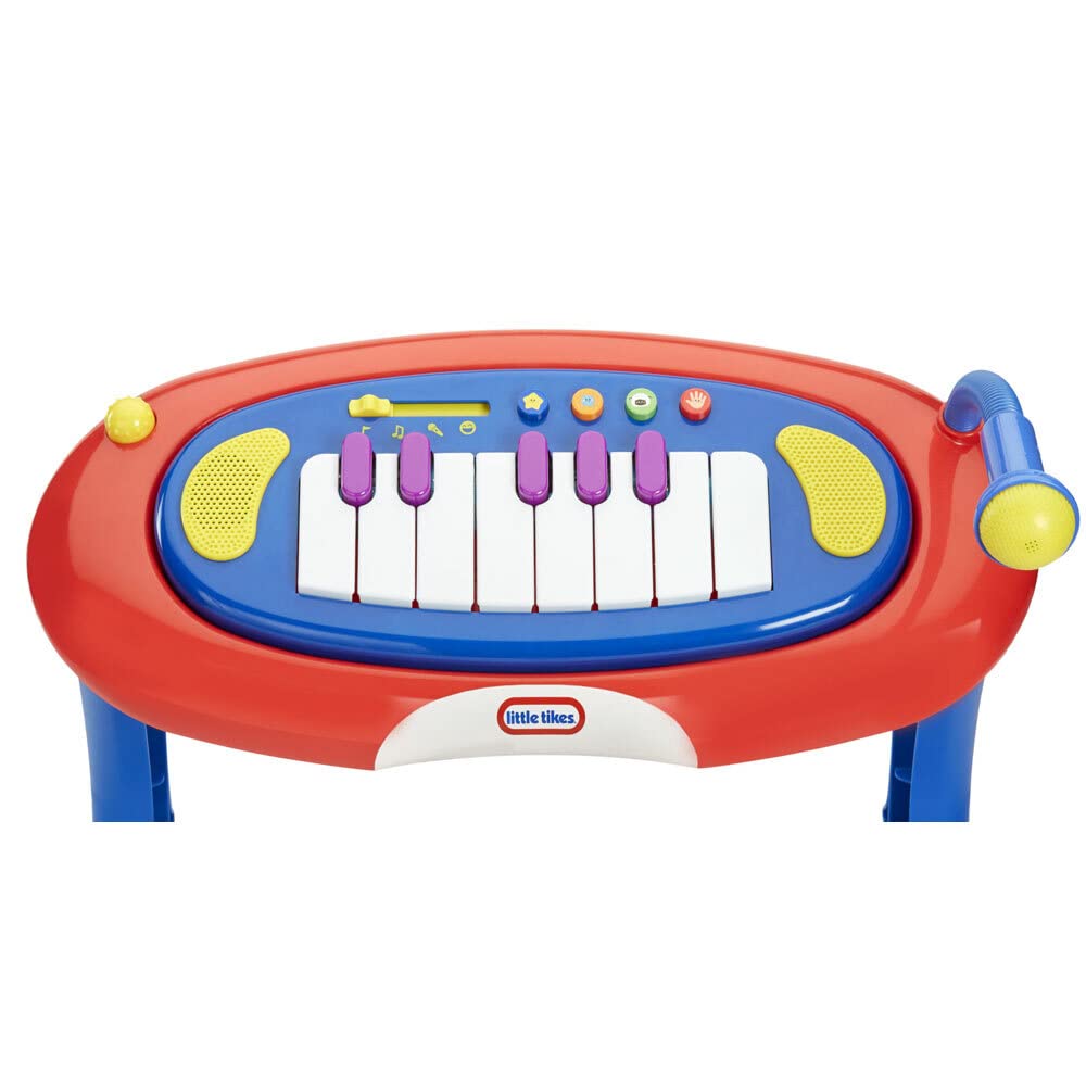 Little Tikes Sing-a-Long Piano Musical Station Keyboard with Working Microphone for Kids Ages 3-5 Years Old