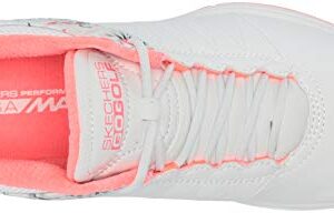 Skechers womens Pivot Spikeless Golf Shoe, White/Multi Tropic, 8.5 US