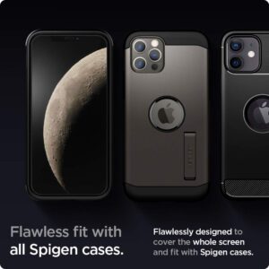 Spigen Tempered Glass Screen Protector [GlasTR EZ FIT] Designed for iPhone 12 Pro/iPhone 12 - Sensor Protection / 2 Pack