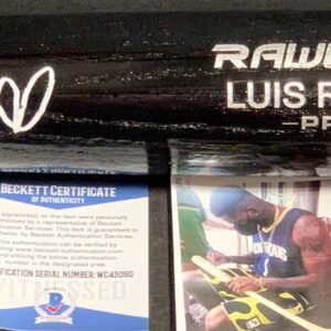 Luis Robert Chicago White Sox Autographed Signed Black Baseball Bat Beckett WITNESS COA