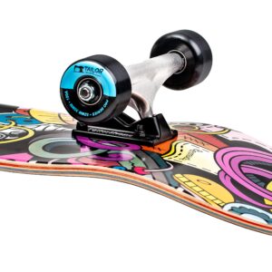 TailorShape Bermuda Complete Skateboard | 32"X8" Professional Street Skateboard | Multicolored Street Art Canadian Maple Wood Board for Boys, Girls, Teens, Beginners, Kids and Adults