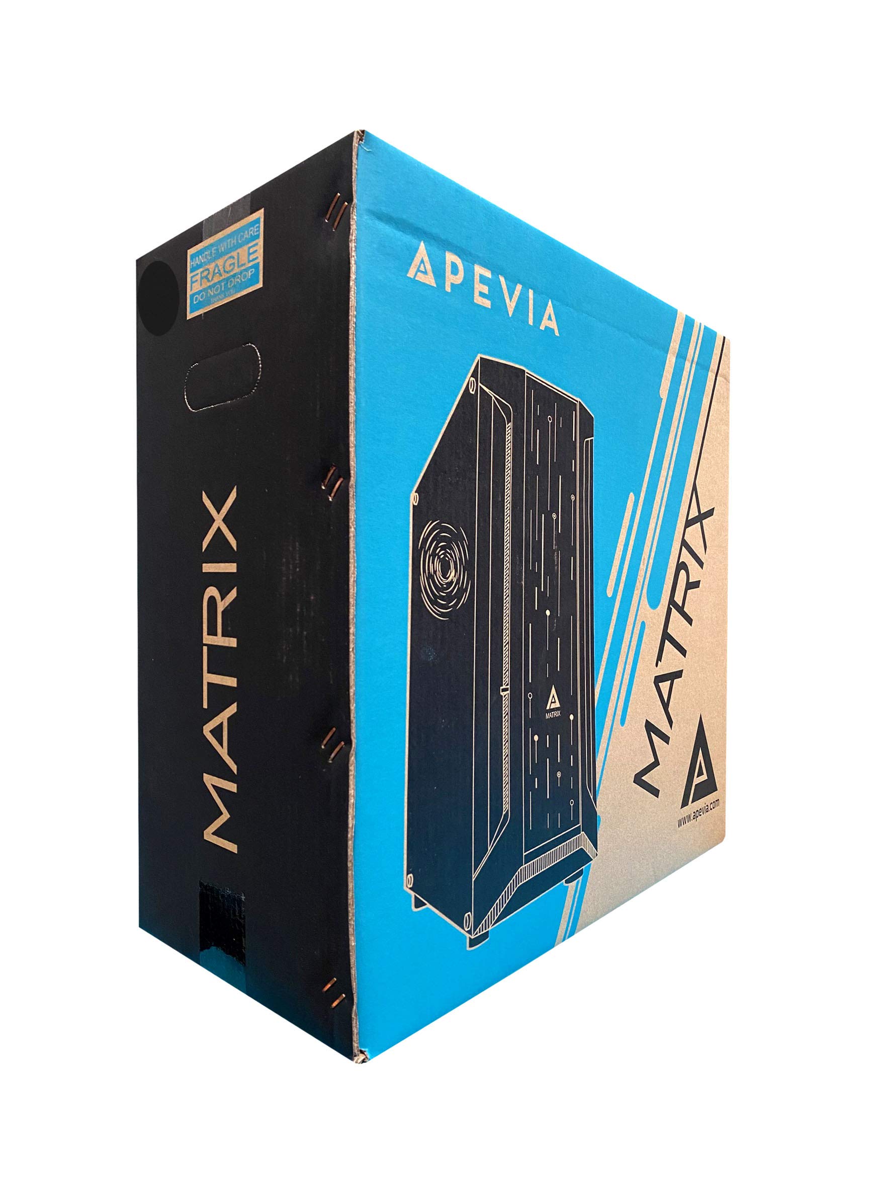 Apevia Matrix-PK Mid Tower Gaming Case with 1 x Tempered Glass Panel, Top USB3.0/USB2.0/Audio Ports, 4 x RGB Fans, Pink Frame