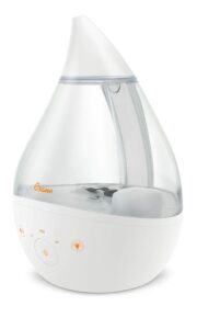 crane ultrasonic humidifiers for bedroom and office, 1 gallon 4-in-1 cool mist air humidifier for large room and home, humidifier filters optional, clear & white