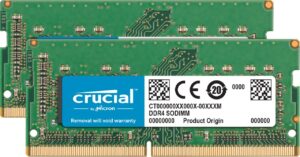 crucial ram 64gb kit (2x32gb) ddr4 2666 mhz cl19 memory for mac ct2k32g4s266m, multicolor