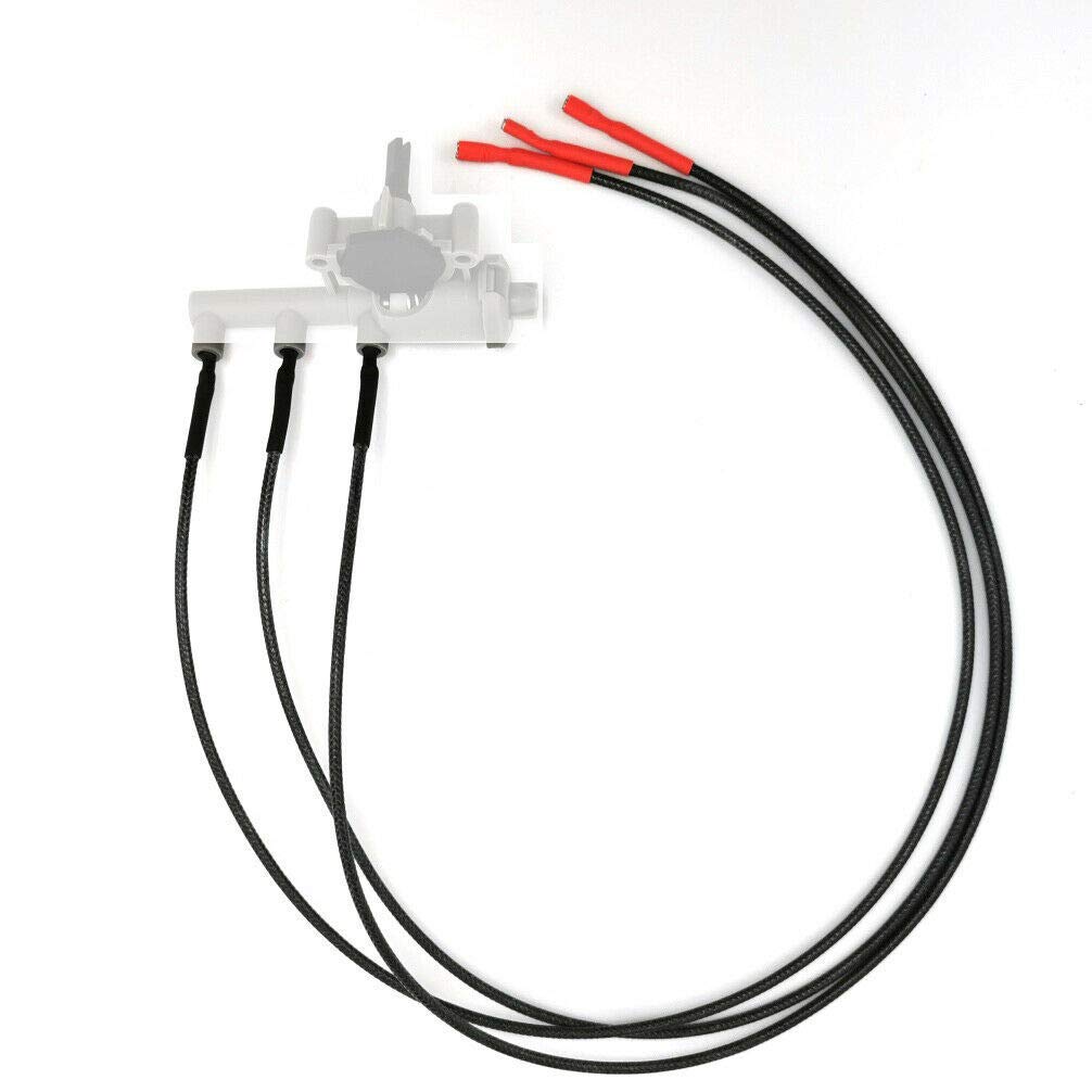 LiftCharger 3pcs Piezo Ignition Wires Replace Atwood 57553 for Atwood Wedgewood 3 Burners 17-22 in. Wide RV Stoves