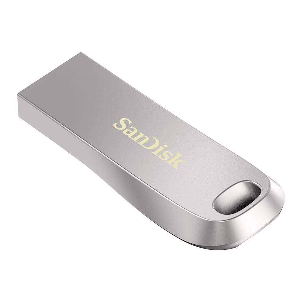 SanDisk Ultra Luxe 64GB USB 3.1 Flash Drive (Bulk 5 Pack) Works with Computer, Laptop, 150MB/s 64 GB PenDrive High Speed All Metal (SDCZ74-064G-G46) Bundle with (2) Everything But Stromboli Lanyards