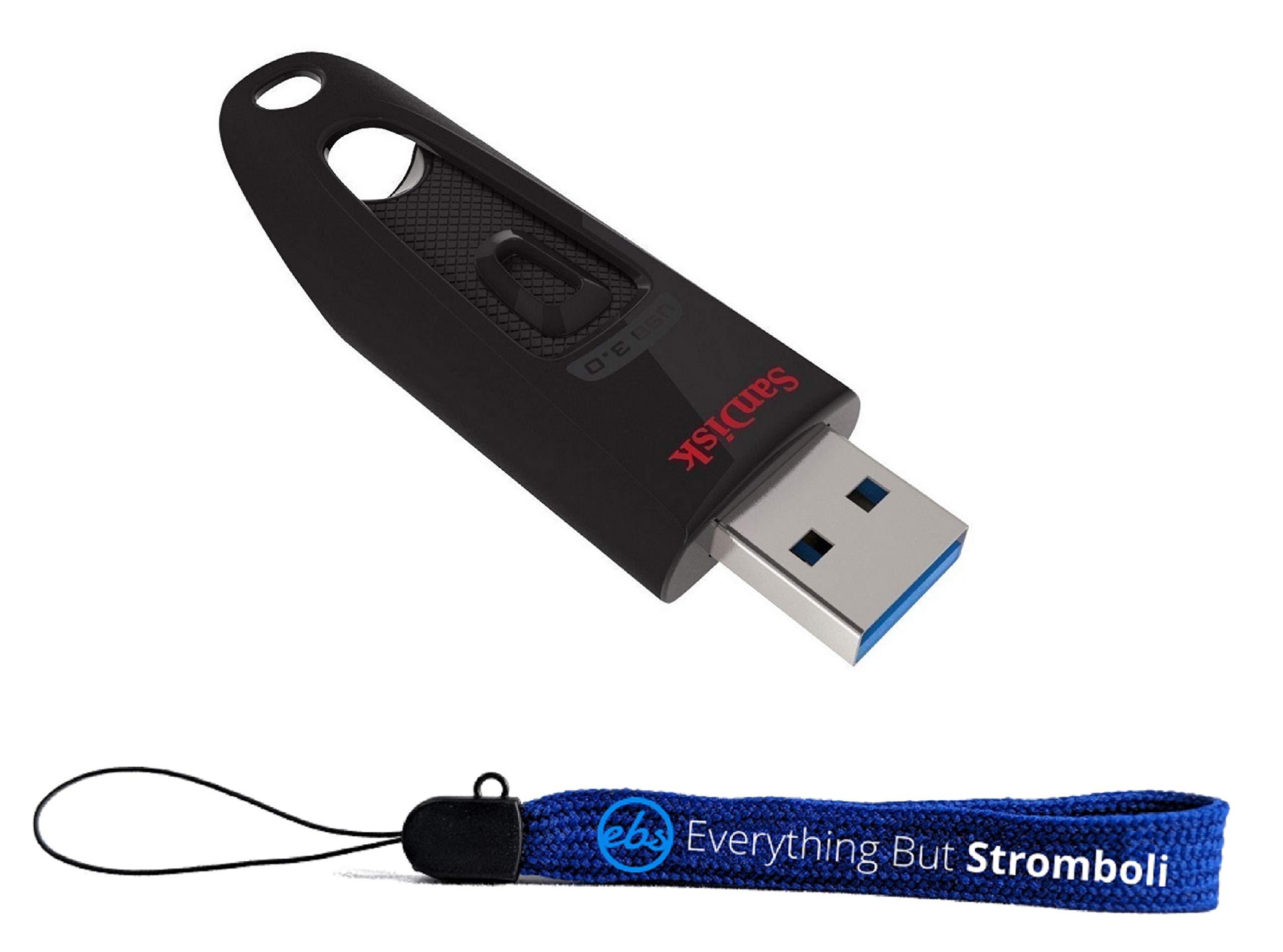 SanDisk Ultra 512GB USB 3.0 Flash Drive High Speed PenDrive 512 GB Memory Storage (SDCZ48-512G-U46) Bundle with (1) Everything But Stromboli Lanyard