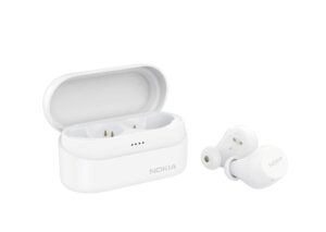 nokia power earbuds lite - white - waterproof - universal bluetooth - 35 hours battery life - travel charging case