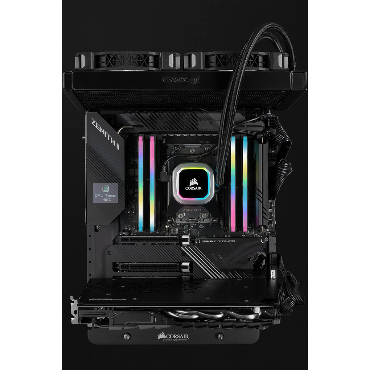 Corsair Vengeance RGB Pro 32GB (2x16GB) DDR4 4000 (PC4-32000) C18 Optimized for Intel Z490 – Black (CMW32GX4M2G4000C18)