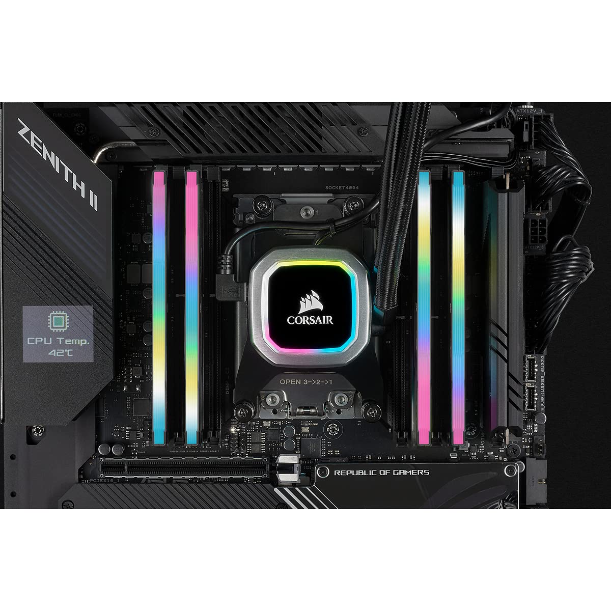 Corsair Vengeance RGB Pro 32GB (2x16GB) DDR4 4000 (PC4-32000) C18 Optimized for Intel Z490 – Black (CMW32GX4M2G4000C18)