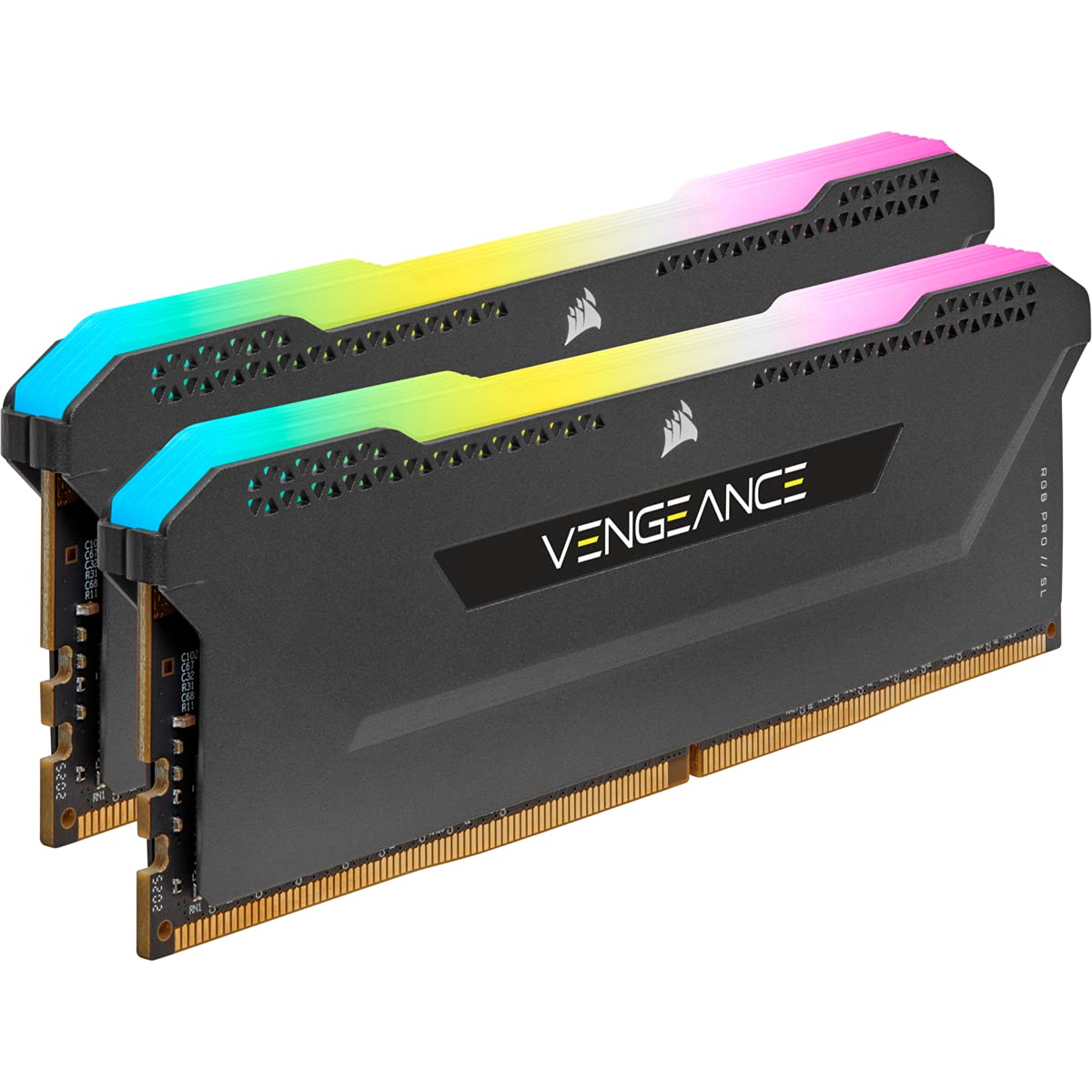 Corsair Vengeance RGB Pro 32GB (2x16GB) DDR4 4000 (PC4-32000) C18 Optimized for Intel Z490 – Black (CMW32GX4M2G4000C18)