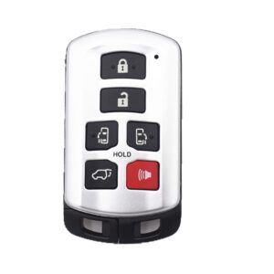 wfmj for toyota sienna 2011-2020 6 buttons remote smart key case chain shell fob (only key case shell)