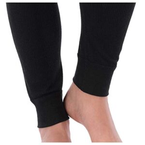 Fruit of the Loom Women's Micro Waffle Thermal Bottom, Large, Black