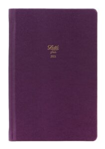 letts legacy heritage book size week to view 2021 diary - purple, 21-081978