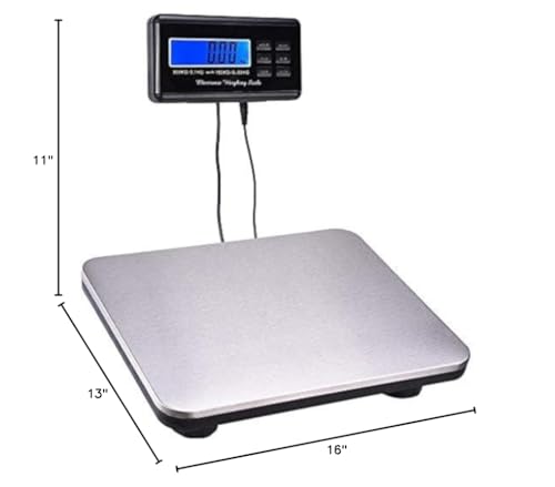 MejorChoy 660lbs Postal Scale LCD Digital Scale Floor Platform Scale 300kg Capacity for Shipping Weighing