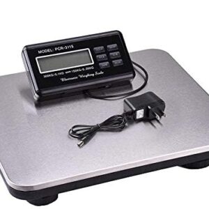 MejorChoy 660lbs Postal Scale LCD Digital Scale Floor Platform Scale 300kg Capacity for Shipping Weighing