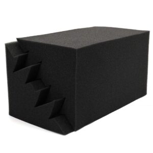 Bekith 12 Pack Acoustic Foam Bass Trap Studio Foam, SoundProof Padding Panels Noise Dampening Wall Corner Block Finish for Studios Home and Theater, 12" X 7" X 7"