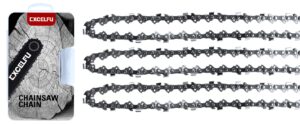 excelfu 3 pack 18 inch chainsaw chains 3/8 lp .050 inch 62 drive links fits craftsman, ryobi, homelite, poulan