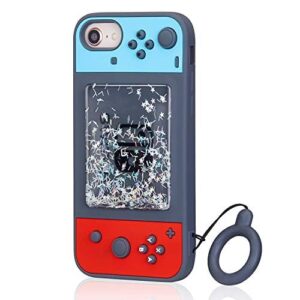 Jowhep Case for iPhone SE 2022/2020 Cartoon 3D Phone Case for iPhone 7/8/6/6S Cute Kawaii Fun Quicksand Game Sparkle Bling Design Designer Silicone Cover Cool Funny Cases for Girls Kids Boys