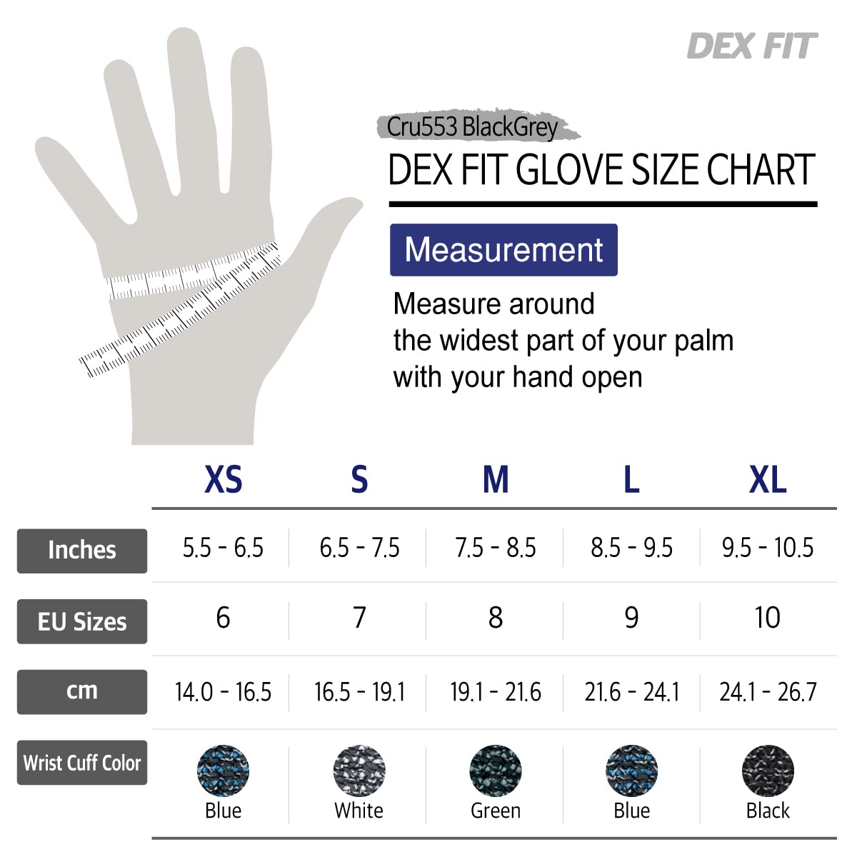 DEX FIT Level 5 Cut Resistant Gloves Cru553, 3D-Comfort Fit, Firm Grip, Thin & Lightweight, Touch-Screen Compatible, Durable, Breathable & Cool, Machine Washable; Black Grey L (9) 1 Pair