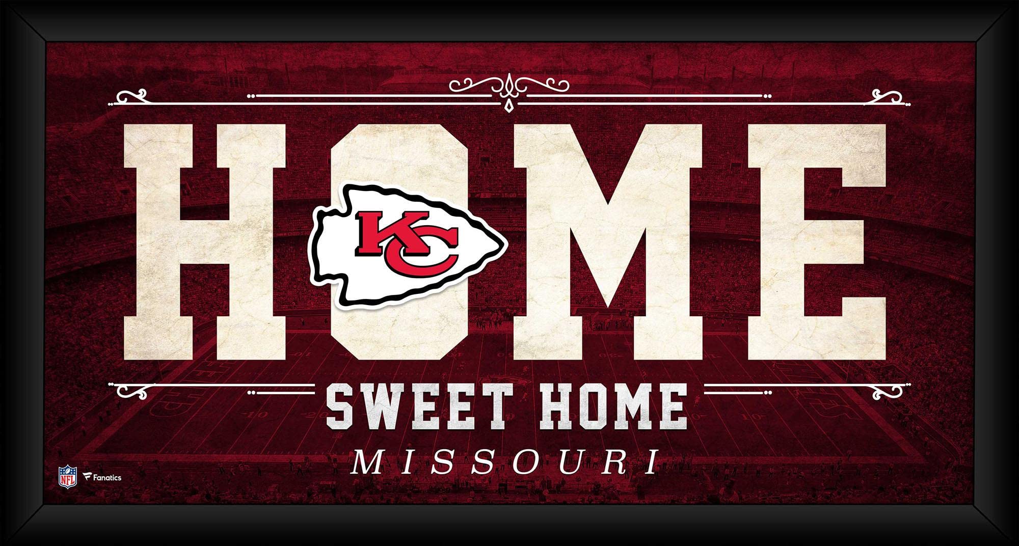 Kansas City Chiefs Framed 10" x 20" Home Sweet Home Collage - NFL Team Plaques and Collages