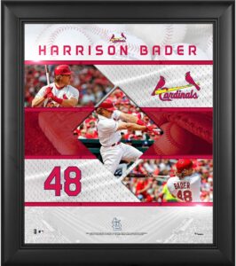 harrison bader st. louis cardinals framed 15" x 17" stitched stars collage - mlb player plaques and collages