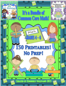 math 150 worksheets no prep! addition subtraction multiplication division word problems