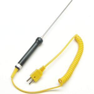 Pointy Tip Stainless Steel K-Type Thermocouple Probe Insertion Sensor