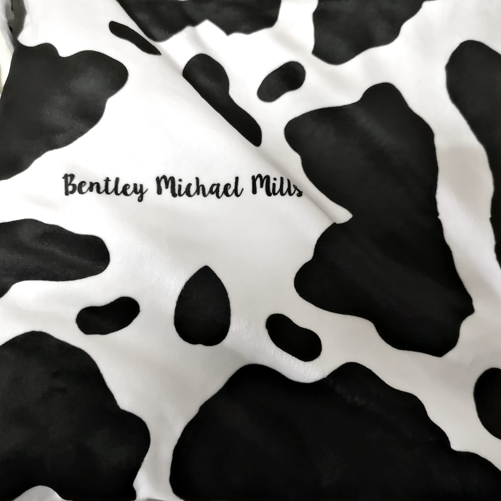 Cow Print Baby Blanket Custom Name for Newborn Boys, Super Soft Double Layer Toddler Crib Blanket, Dotted Backing, 30 x 40 inch, Cow Pattern, Personalized