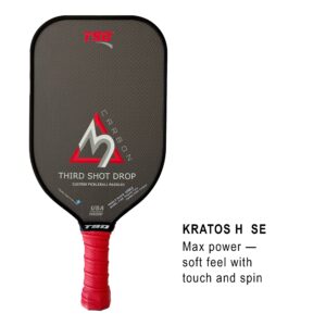 Third Shot Drop Special Edition Series Pickleball Paddle | Triple Layer Carbon Fiber Diamond Weave Surface (Kratos Model H SE | Core: 16mm Polymer)