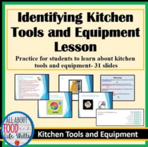 identifying kitchen tools lesson