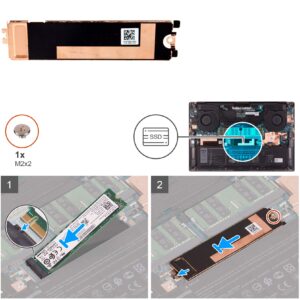 Deal4GO Slot 2 2280 M.2 SSD Heatsink Thermal Shield 04TW9C 4TW9C for Dell XPS 15 9500 9510 9520 9530 9570 Precision 5550 5560 5570 5580 Latitude 5500