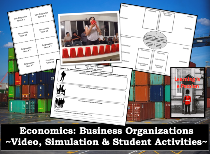 Economics: Business Organizations | Simulation, Video & Activities | Distance Learning