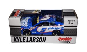 autographed 2021 kyle larson #5 hendrick cars racing charlotte roval win (raced version) signed action 1/64 scale collectible nascar diecast car with coa