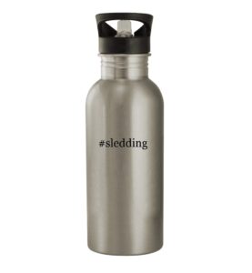 knick knack gifts #sledding - 20oz stainless steel water bottle, silver
