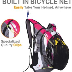 BSD 18L Riding Bicycle Backpack,Bike MTB Outdoor Cmaping Cycling Bag,Climbing Hiking Backpack,Mountain Bike Accessories,Outdoor Daypack Running (Pink)