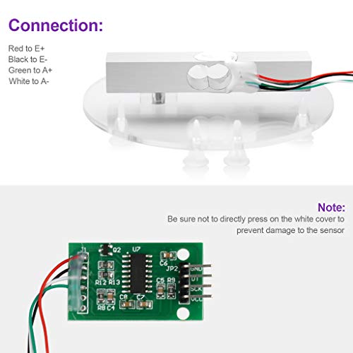HX711 Digital Load Cell Weight Sensor AD Converter Breakout Module +5KG Portable Electronic Kitchen Scale Module for Arduino Scale